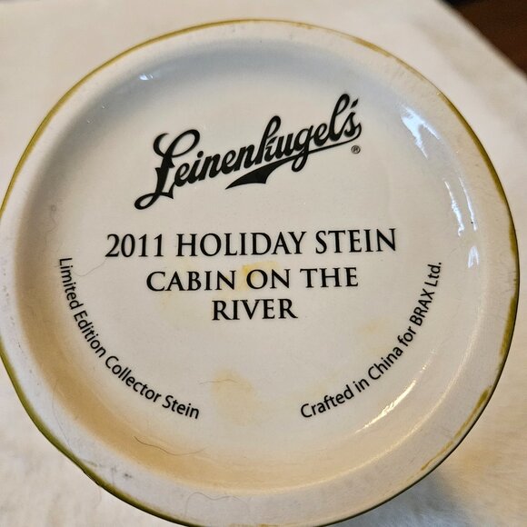 Leinenkugel's 2011 Holiday Stein - Cabin on the River - Limited Edition - Picture 7 of 9